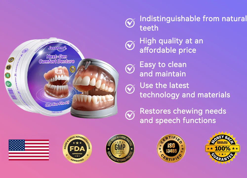 𝐉𝐚𝐬𝐬𝐞𝐞𝐦® Latest Premium Comfort Dentures🎁 (High-End Dentures, Easy to Wear - Limited Time 70% Discount)