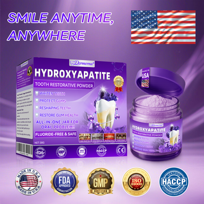 Dentist Recommended 🎉 Dormorna® Hydroxyapatite Teeth Whitening Powder – (Comprehensive Protection for Your Oral Health and Teeth) 🏆