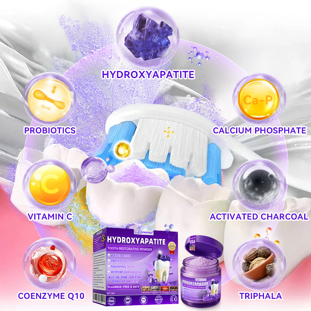 Dentist Recommended 🎉 Dormorna® Hydroxyapatite Teeth Whitening Powder – (Comprehensive Protection for Your Oral Health and Teeth) 🏆