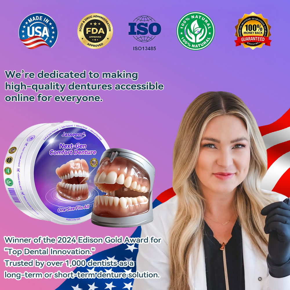𝐉𝐚𝐬𝐬𝐞𝐞𝐦® Latest Premium Comfort Dentures🎁 (High-End Dentures, Easy to Wear - Limited Time 70% Discount)