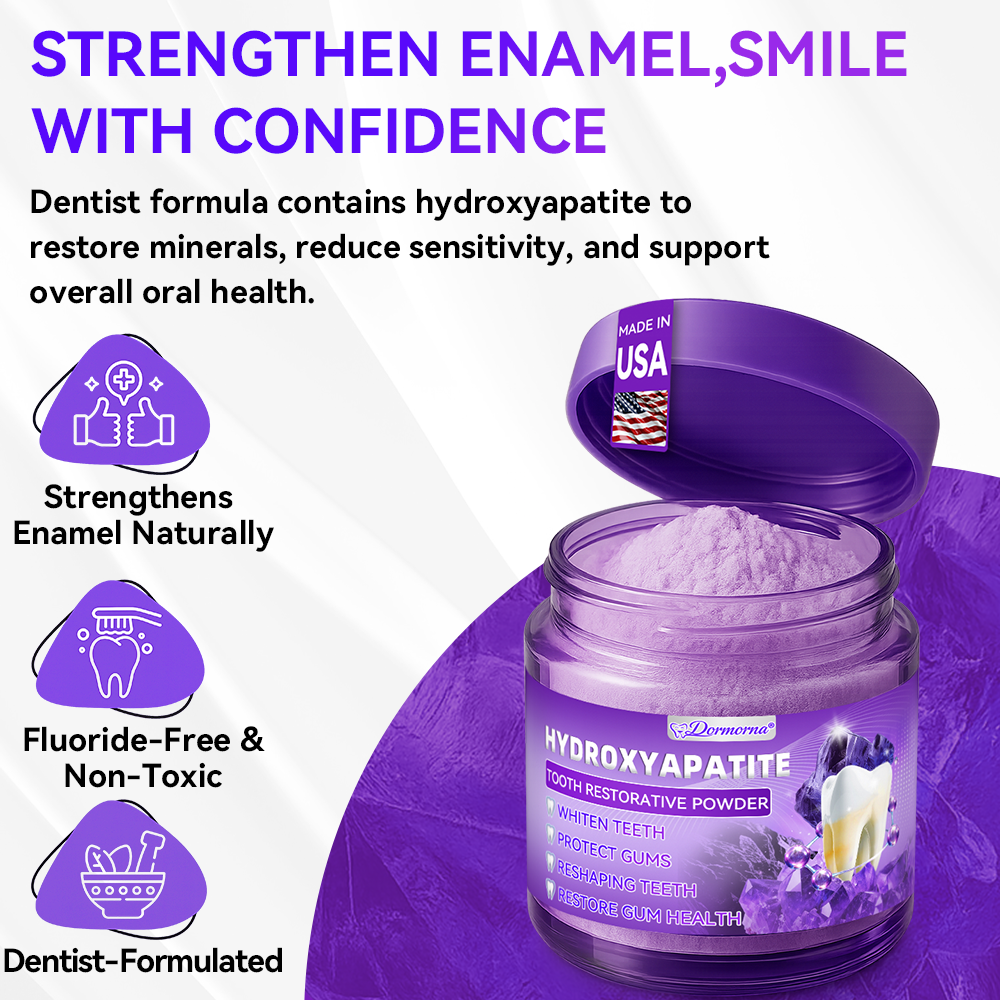 Dentist Recommended 🎉 Dormorna® Hydroxyapatite Teeth Whitening Powder – (Comprehensive Protection for Your Oral Health and Teeth) 🏆