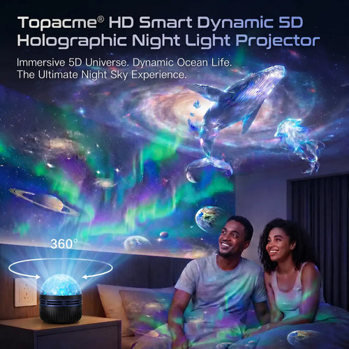 🇺🇸Official U.S. Store | Topacme® 360° Night Light Projector - Smart Holographic Star Projector🌌✨